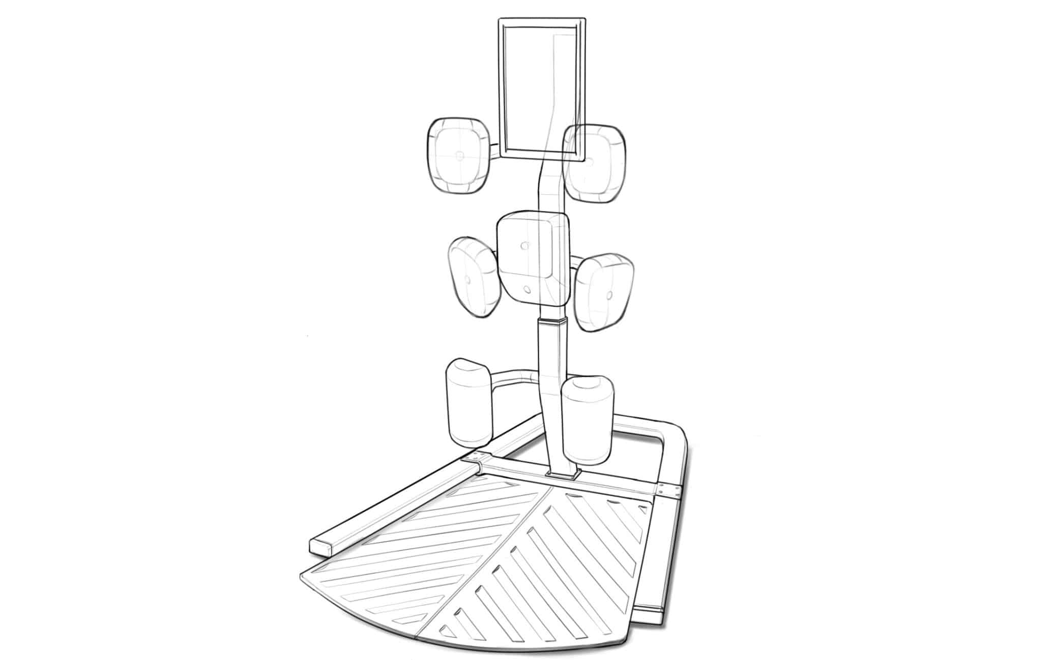 Industrial design sketches of the Nexersys N3 Elite