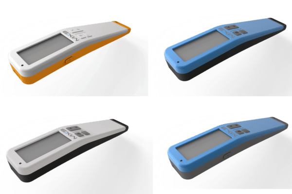 Renderings of the MX3 Hydration Testing device in different colors