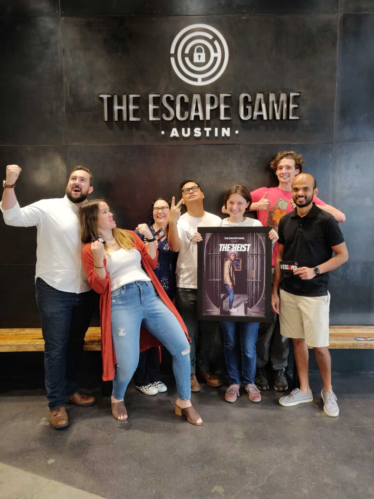 Produktworks team at an escape room game
